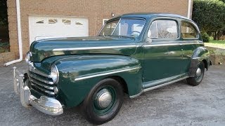 1948 Ford Super Deluxe 8 Tudor Start Up Exhaust Te