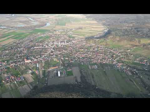 Comuna Dobra, HD. Panorama din drona