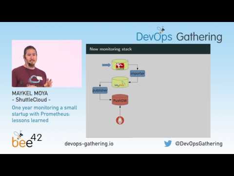 DevOps Gathering 2017 | One year monitoring a small startup with Prometheus