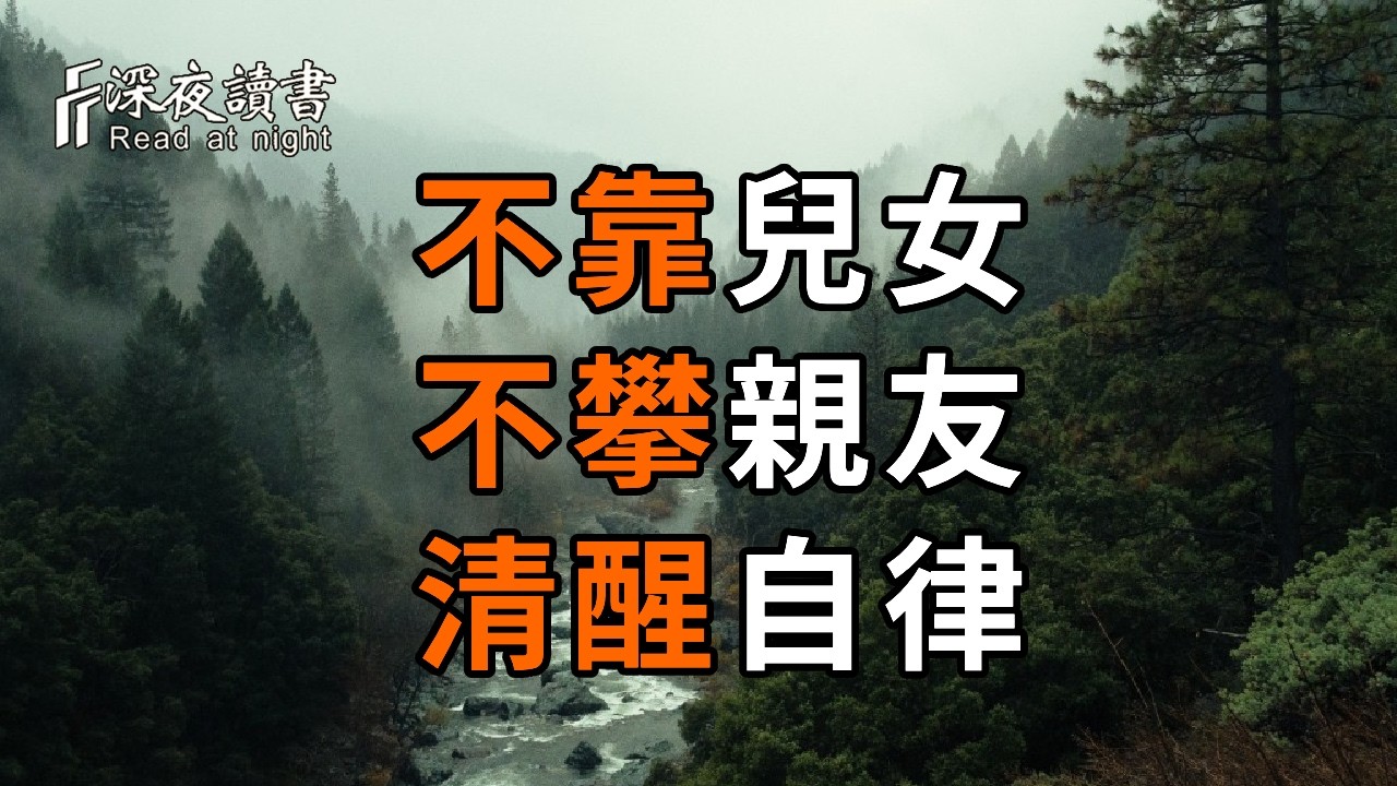 晚年最頂級的養老智慧：不靠兒女、不攀親友，清醒自律才是最大底氣【深夜讀書】#人生感悟 #正能量 #情