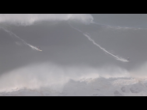 XXL Nazare, Portugal: Justine Dupont & Ross Clarke-Jones, Feb 10 2017