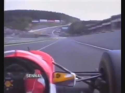 Epic Onboard: Ayrton Senna Conquering Eau Rouge with Murray Walker's Legendary Commentary #shorts