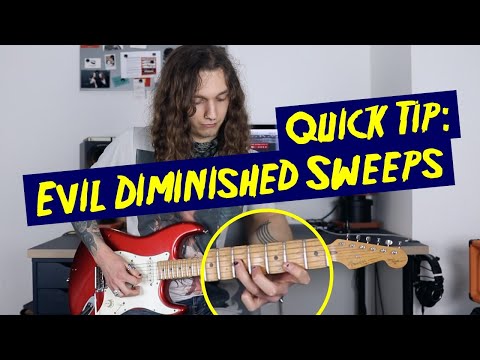 LEARN TO PLAY EVIL DIMINISHED SWEEPS (YNGWIE MALMSTEEN STYLE)  - Pete & Vinnie 3-Minute Guitar Tips