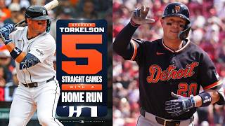 Spencer Torkelson has homered in FIVE CONSECTUIVE games, tying a Tigers franchise record ????