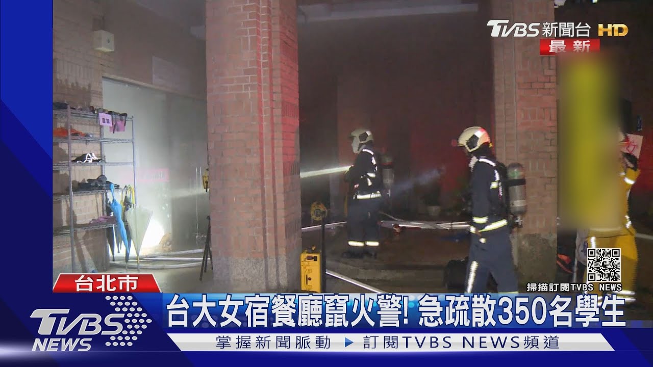 台大女宿餐廳竄火警! 急疏散350名學生