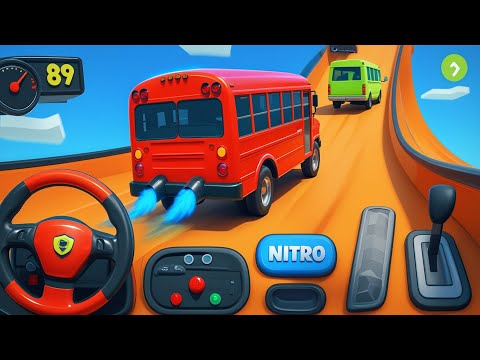 Crazy Bus Mega Ramp Impossible Racing Bus Stunts Impossible Tracks Android Gameplay Video P-03 #9
