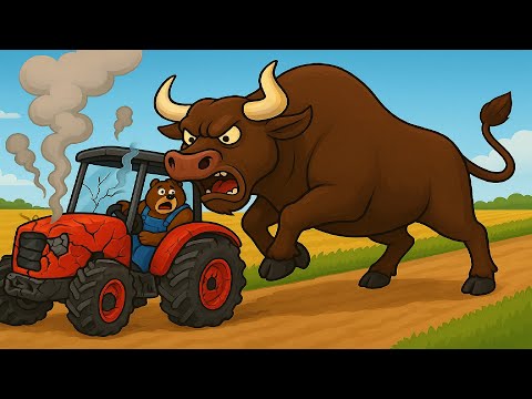 The Red Tractor and the Wrath of the Giant Buffalo – What Made It So Angry? | Farm Work