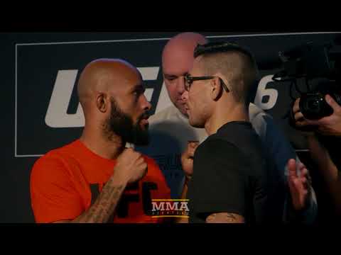 UFC 216: Demetrious Johnson vs. Ray Borg Media Day Staredown - MMA Fighting