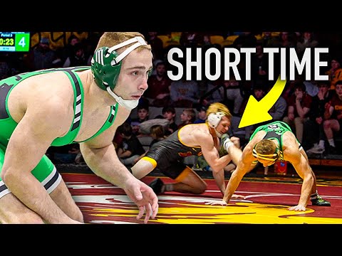 Intense College Wrestling Dual Down to Final Seconds