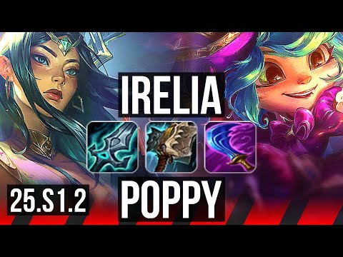 IRELIA vs POPPY (TOP) | 1900+ games | KR Master | 25.S1.2