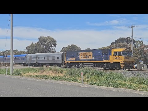 2MA8 down JBRE The Overland (NR52, 7V), Melbourne to Adelaide, 1230, 24/11/25, Murtoa VIC 