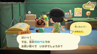 【あつ森】たぬきちが支給したランタンとラジオをまめきちに売ろうとすると