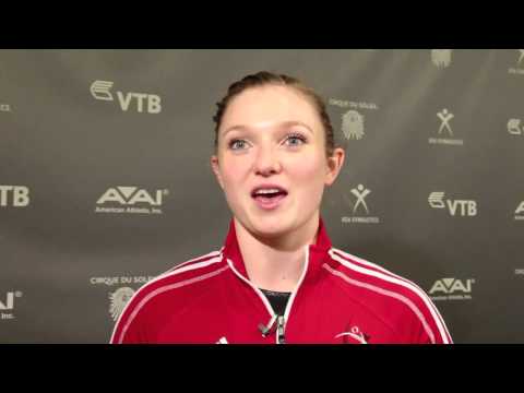 Rosie MacLennan Interview - Qualifications - 2014 world trampoline championships
