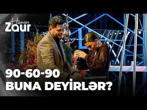 Həmin Zaur - Zaur Kamal Aysun İsmayılovanın bədən ölçülərini ölçdü