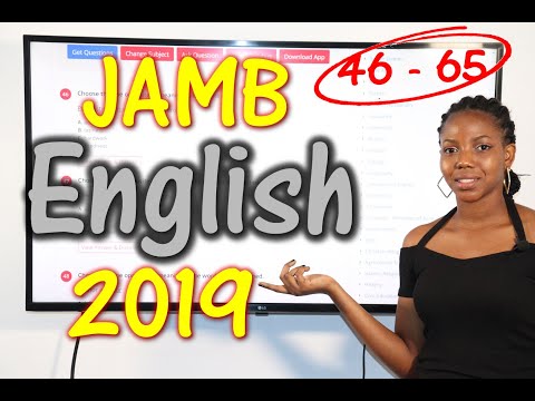 JAMB CBT English 2019 Past Questions 46 - 65