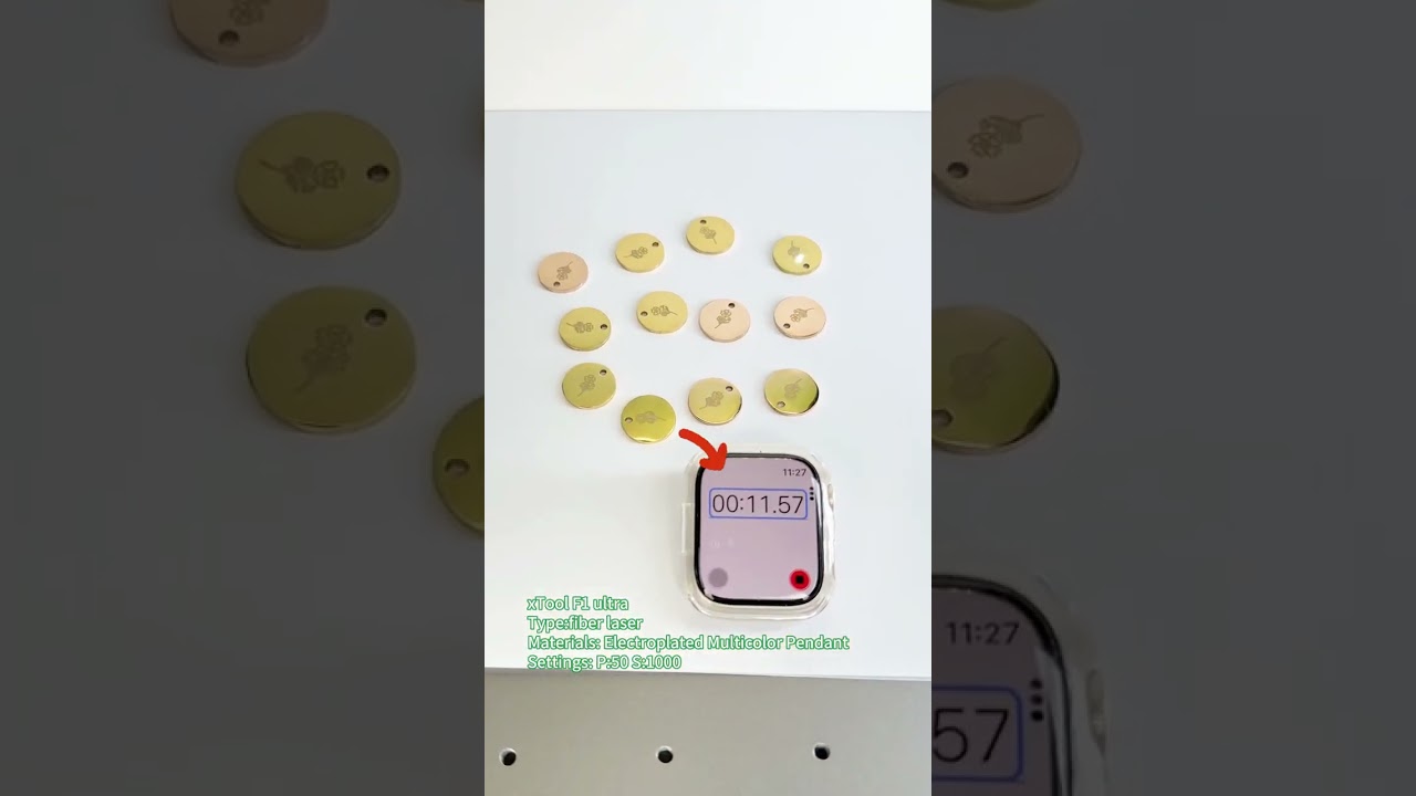 batch Produce Metal Necklace Pendants with xTool F1 Ultra Fiber Laser😍🔥