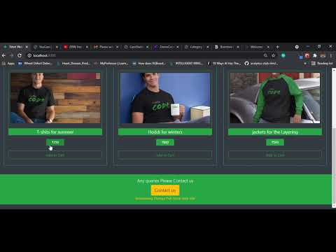 E- commerce website using Django and react
