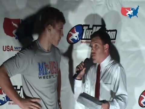 Cadet Greco-Roman 215 pound Champion Adam Coon of Michigan