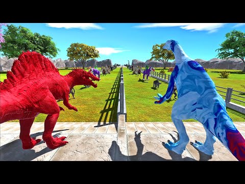Spinosaurus vs Therizinosaurus - Who is faster and stronger? - Animal Revolt Battle Simulator ARBS