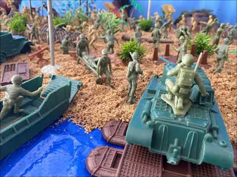 Marx Iwo Jima playset review and diorama #4147 1/32 scale