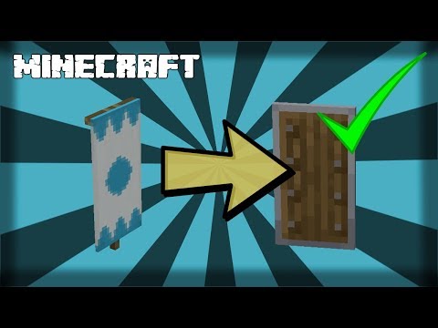 MINECRAFT | How to Put a Banner on a Shield! 1.14.4 - YouTube