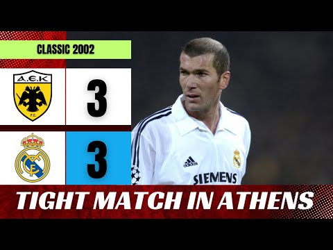 AEK FC vs Real Madrid 3-3 2002 | Super Tight Match in Athens | Extended Highlights