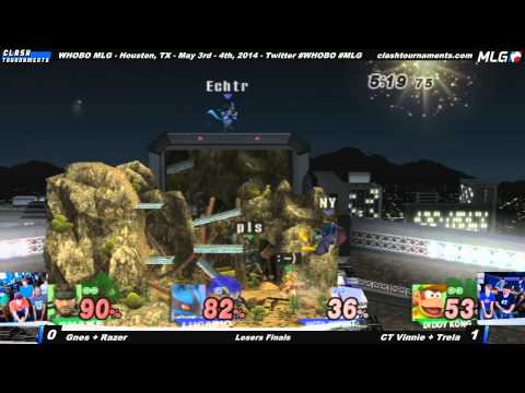 WHOBO MLG - Gnes + Razer vs CT Vinnie + Trela - Losers Finals - SSBB