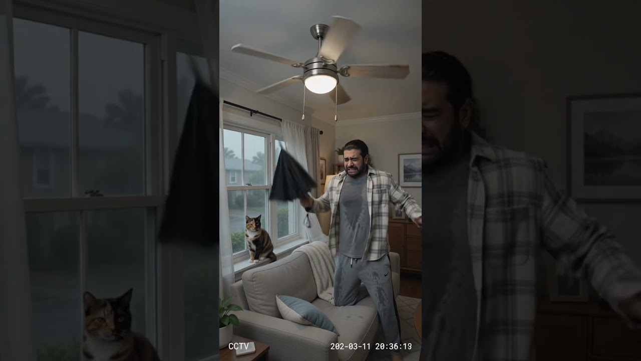 Tried to Shut the Window on Global Wind Day and My Ceiling Fan Launched Me 🌬️🌪️