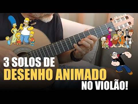 Aprenda Tocar 3 Solos Fáceis de Desenho Animado no Violão (Simpsons, Popeye e Flinstones)