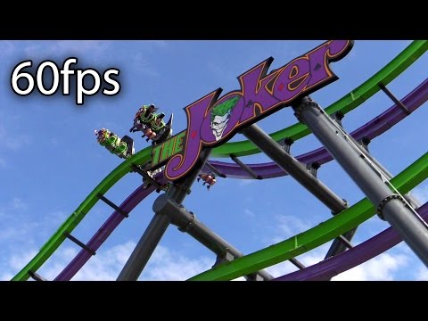 Off-ride footage of a Joker train
