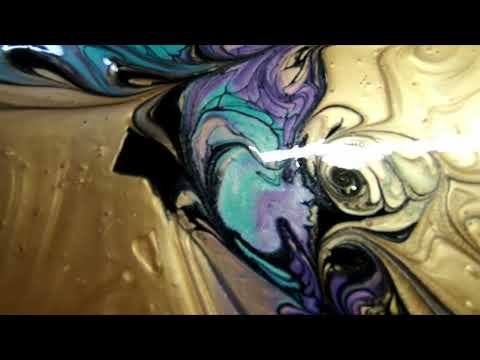 #226 Behold the Majestic Lone Peacock: Modified Bloom Swipe Acrylic Painting