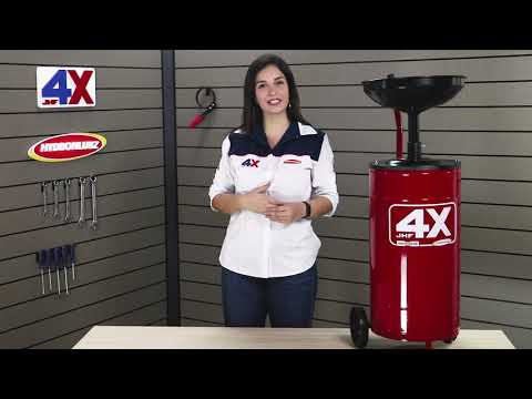 Coletor de Óleo em Aço com Altura Regulável 50 Litros HYDRONLUBZ-7883 - Video