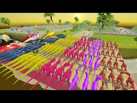 Color Carnivore Dinosaurs vs All Units Championship - Animal Revolt Battle Simulator