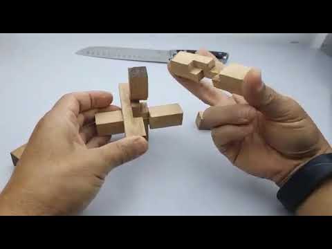 Jogo quebra cabeça Desafio de montar de madeira