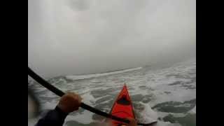 preview picture of video 'Kayak surfing Clam Harbor Sept 2014'