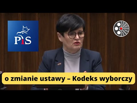Lidia Burzyńska: Broni zmian w kodeksie wyborczym