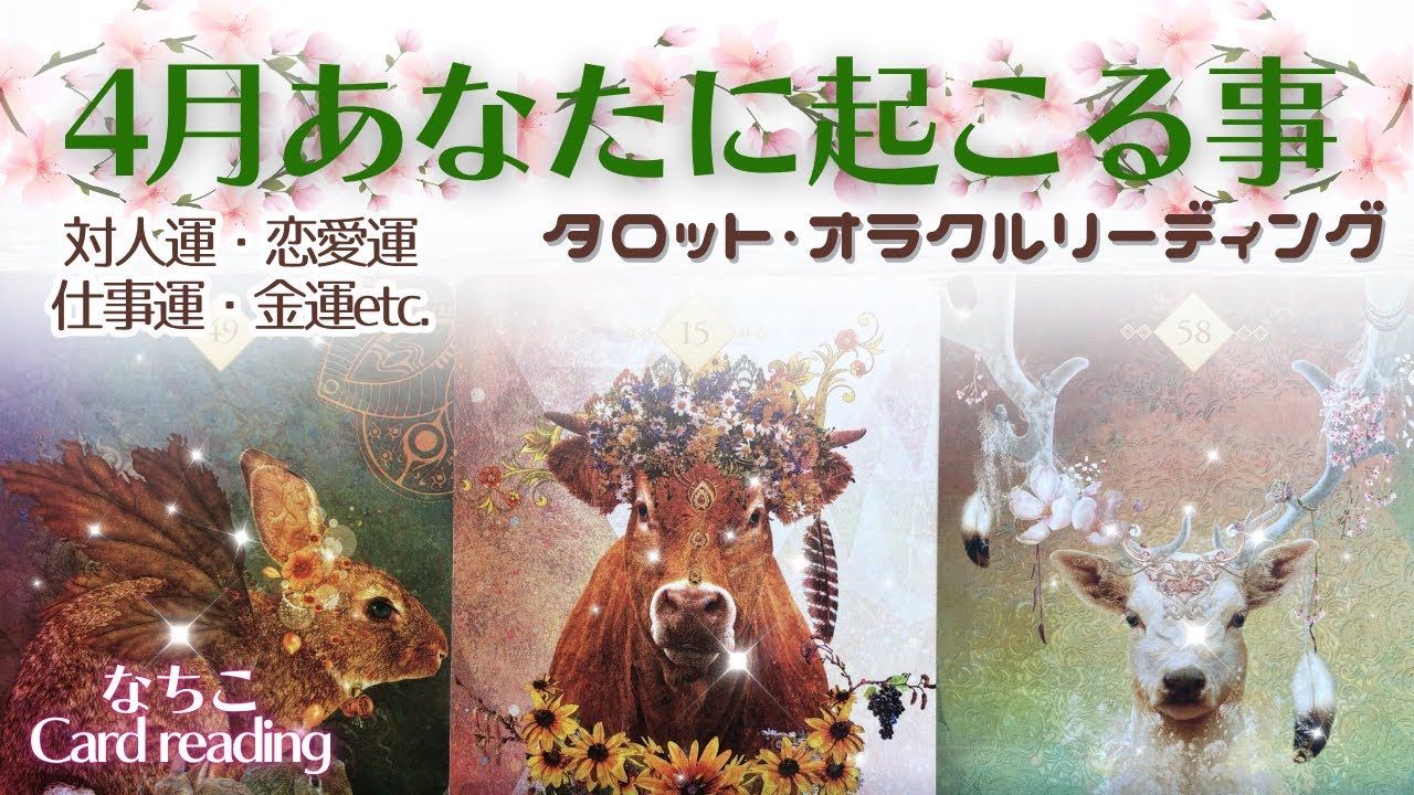 【4月の運勢🍀】タロット・オラクルで対人運・仕事運・金運・恋愛運などなど