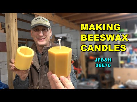 Making Candles S6E70 #beekeeping #beeswax #candles