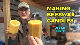 Making Candles S6E70 #beekeeping #beeswax #candles