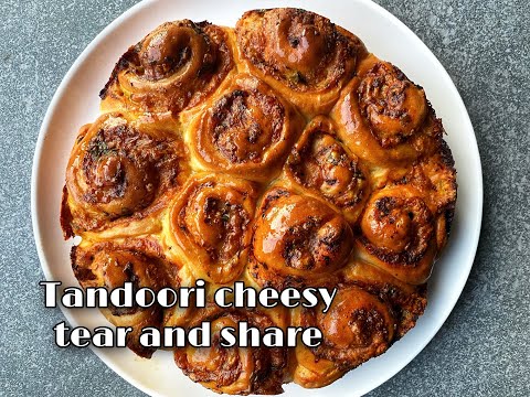 Tandoori Cheesy Tear and Share Bread | #givealittlelove | Cheesy bread rolls | Food with Chetna