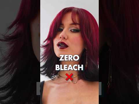 I did this hair color without bleach ❌🥀 #haircolor #red #nobleach