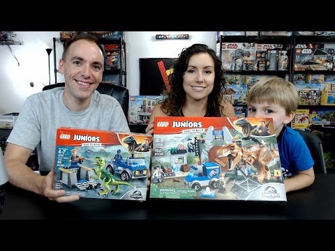 LEGO JUNIORS JURASSIC WORLD FAMILY BUILD!