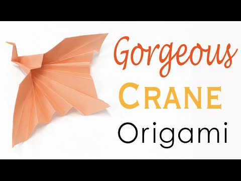 Origami Paper Gorgeous Crane Tutorial - Origami Kawaii〔#107〕