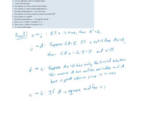 2.3 - Characterization of Invertible Matrices