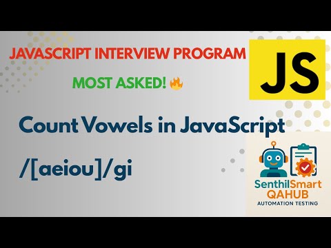 Count Vowels From String Coding Interview Question Javascript