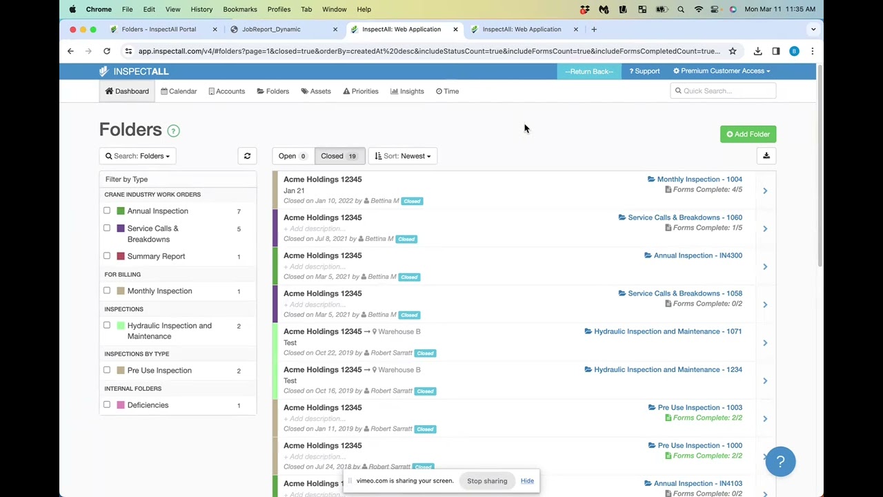 InspectAll Software - Portal and Premium Customer Access