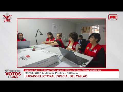 Recuento de votos EG 2026 / JEE CALLAO