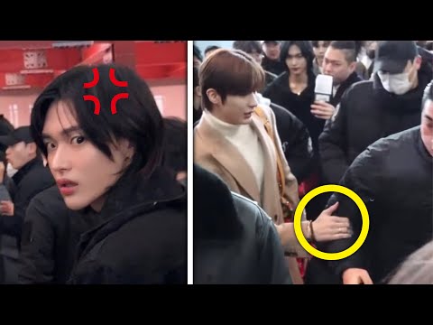 RIIZE’s Wonbin attitude at the airport & Anton Stops Bodyguard From Pushing Fans #kpop