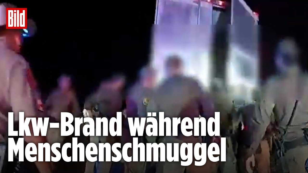 USA: Polizei rettet vermutlich illegale Migranten aus brennendem Lkw