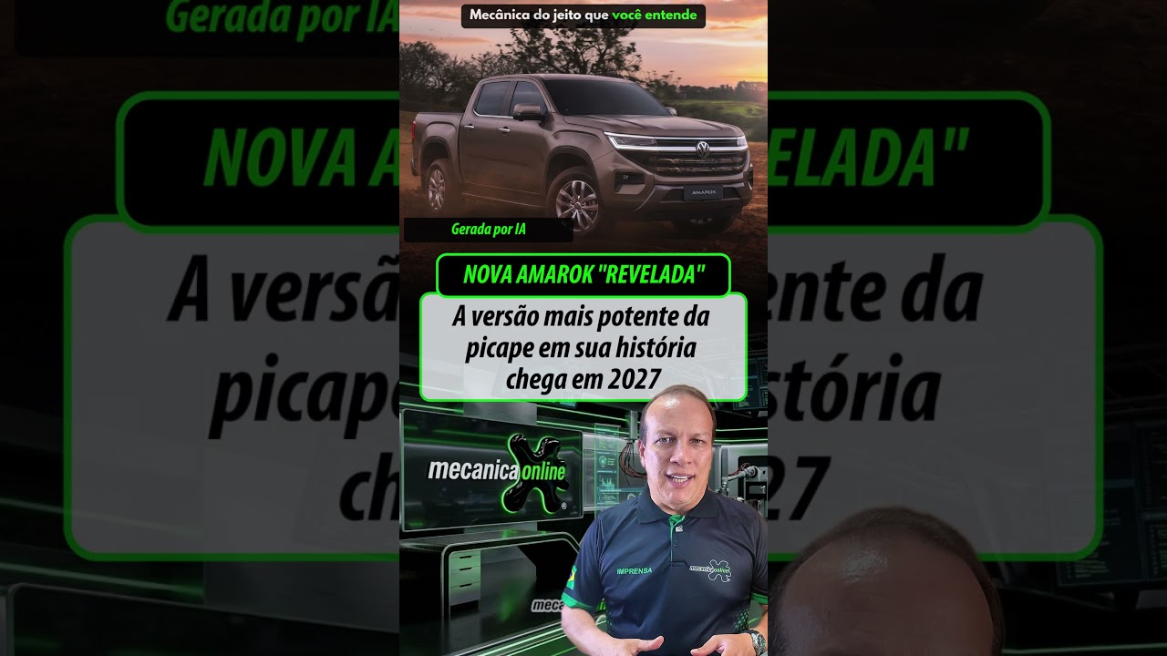 Nova Amarok é "revelada" camuflada: a versão mais potente da história da picape chega em 2027
